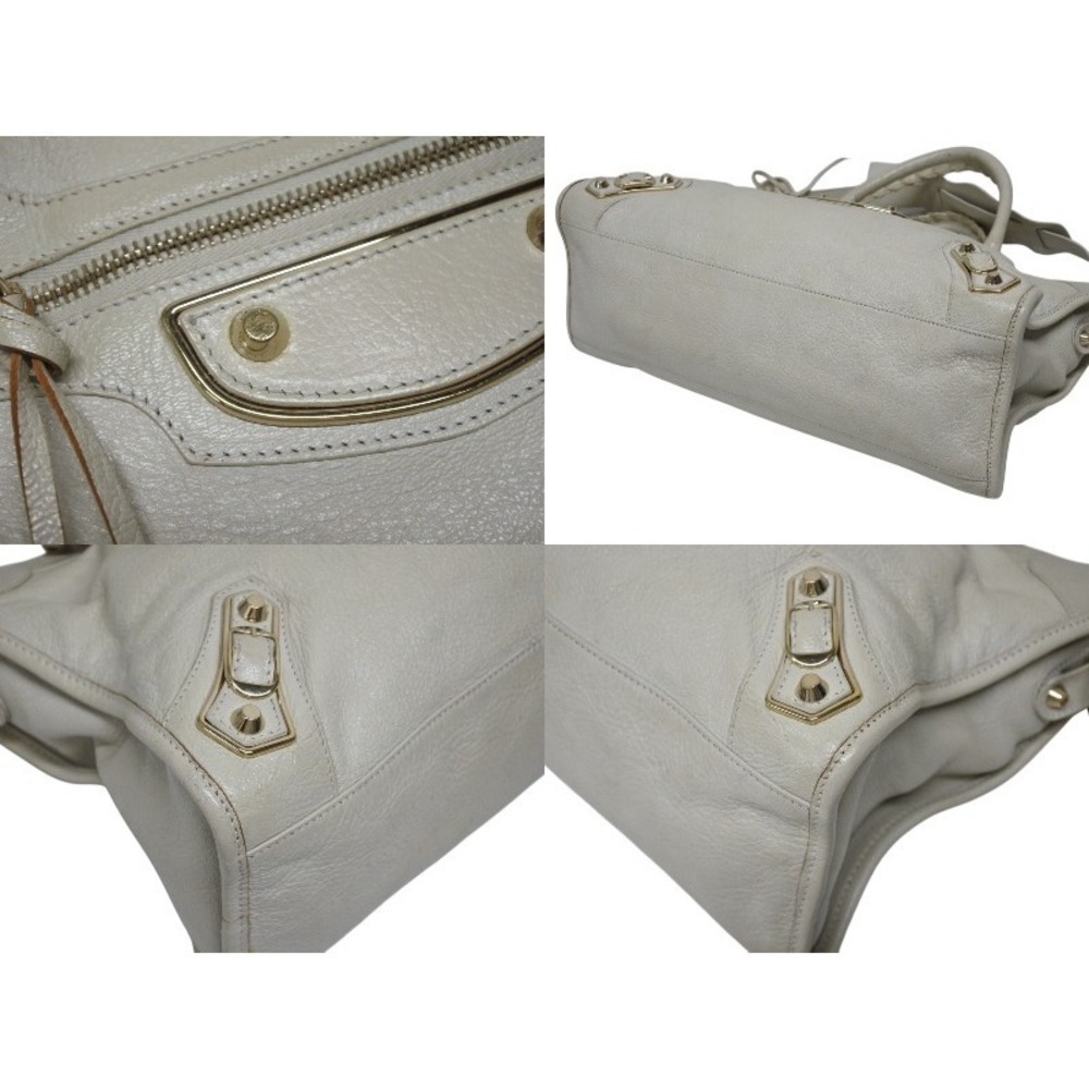 BALENCIAGA THE CITY Bag White Leather - Picture 7 of 10